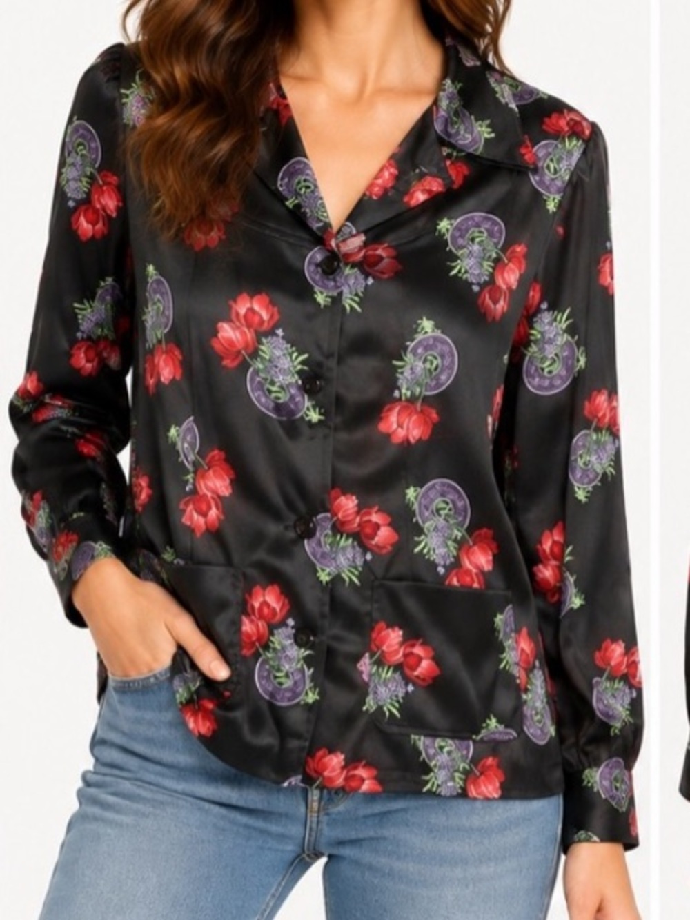 Vintage Floral Blouse